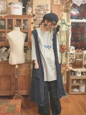 「a koloni（コロニー）のアイテム」を使った、しのさん（レディース・154cm）の秋コーディネート