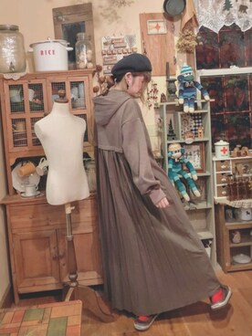 「裏起毛ワンピース」｜しのさん（レディース・154cm）の秋コーディネート