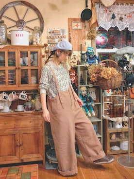 「アラフォーコーデ」｜「アイテム（オールインワン・サロペット）」を使った、しのさん（レディース・154cm）の夏コーディネート