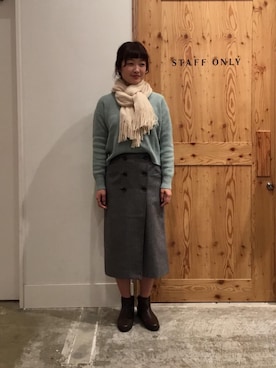 「coenスタッフスタイリング」｜「アイテム（ブーツ）」を使った、coen 徳永さん（レディース・165cm）の秋コーディネート