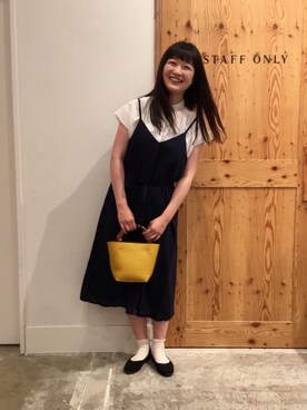 「coenスタッフスタイリング」｜「アイテム（パンプス）」を使った、coen 徳永さん（レディース・164cm）の夏コーディネート