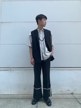 「コーディネート」｜「アイテム（その他アウター）」を使った、ptmaegaitoさん（メンズ・180cm）の夏コーディネート