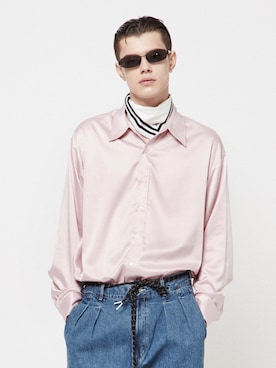 「アイテム（マフラー）」を使った、CLIFさん（メンズ・185cm）の夏コーディネート