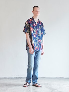「alohashirt」｜CLIFさん（メンズ・184cm）の夏コーディネート