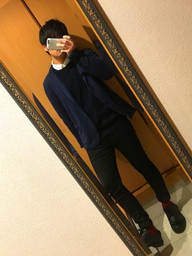 「BASECONTROL（ベースコントロール）のアイテム（テーラードジャケット）」を使った、Goenji@相互フォローさん（メンズ・171cm）の秋コーディネート