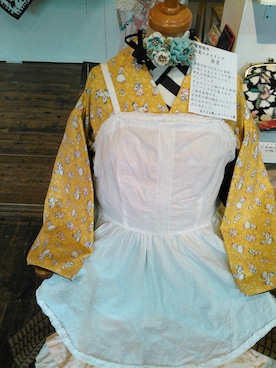 「リバーシブル」｜「アイテム（浴衣）」を使った、沙月@なみまにさんかくさん（レディース・156cm）の春コーディネート