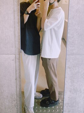 「ARMANI EXCHANGE（アルマーニエクスチェンジ）のアイテム（腕時計）」を使った、なーさん（メンズ・174cm）の夏コーディネート