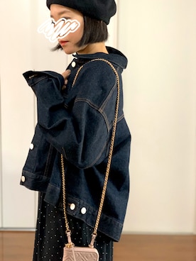 「Gジャン」｜「アイテム（PC・スマホグッズ/家電）」を使った、meiさん（レディース・158cm）の冬コーディネート