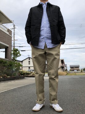 「CDG（シーディージー）のアイテム（その他アウター）」を使った、僕の趣味Channelさん（メンズ・178cm）の秋コーディネート