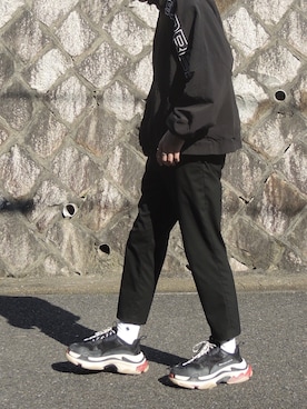 「BALENCIAGA」｜「アイテム（ナイロンジャケット）」を使った、nao_kashさん（メンズ・168cm）の秋コーディネート