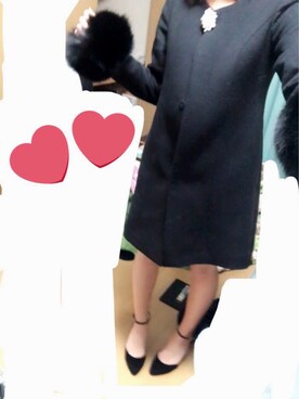 「大人シンプル」｜「アイテム（ノーカラージャケット）」を使った、さほさん（レディース・157cm）の冬コーディネート