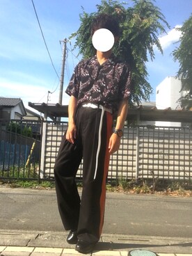 「STUDIOUS（ステュディオス）のアイテム（スニーカー）」を使った、ざっきーさん（メンズ・170cm）の夏コーディネート