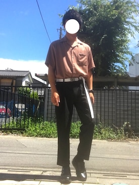 「STUDIOUS（ステュディオス）のアイテム（スニーカー）」を使った、ざっきーさん（メンズ・170cm）の夏コーディネート