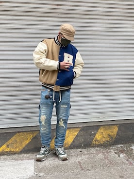 「HUMAN MADE（ヒューマンメード）のアイテム（ジャケット/アウター）」を使った、Tomo Horsanさん（メンズ・174cm）の夏コーディネート