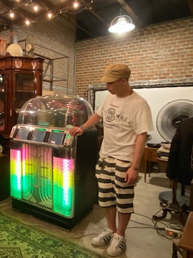 「HUMAN MADE（ヒューマンメード）のアイテム（ハット）」を使った、Tomo Horsanさん（メンズ・174cm）の夏コーディネート
