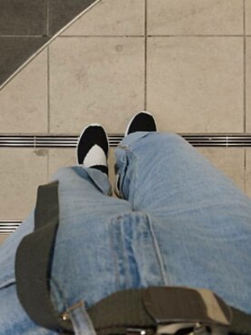 「GLOBAL WORK（グローバルワーク）のアイテム（スリッポン、ブラック系）」を使った、かな えさん（レディース・160cm）の夏コーディネート