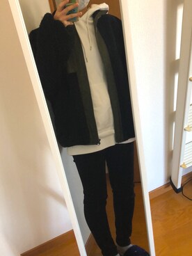 「nougatine（ヌガティーヌ）のアイテム（ジャケット/アウター）」を使った、minamiさん（レディース・155cm）の冬コーディネート