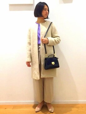 大山 栞さん（レディース・164cm）の冬コーディネート