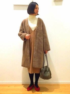大山 栞さん（レディース・164cm）の冬コーディネート