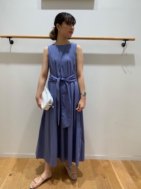 「ONE-PIECE」｜大山 栞さん（レディース・164cm）の夏コーディネート