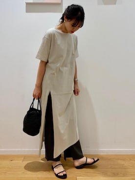 「ONE-PIECE」｜大山 栞さん（レディース・164cm）の夏コーディネート