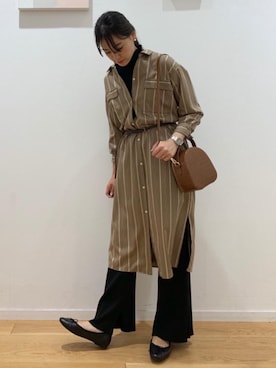 「ONE-PIECE」｜大山 栞さん（レディース・164cm）の秋コーディネート
