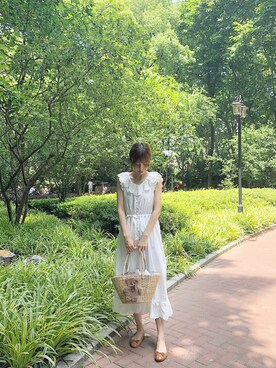 「Katie（ケイティ）のアイテム（バッグ）」を使った、audrey babyさん（レディース・162cm）の夏コーディネート