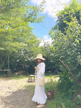 「Verybrain（ベリーブレイン）のアイテム（连衣裙、ホワイト系）」を使った、audrey babyさん（レディース）の夏コーディネート