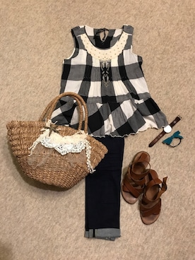 「Madu（マディ）のアイテム」を使った、ななさん（レディース・152cm）の夏コーディネート