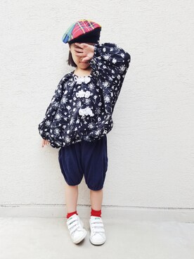 「スタンスミス」｜itohiさん（キッズ・100cm）の秋コーディネート