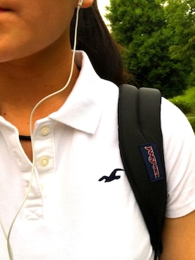 「JANSPORT（ジャンスポーツ）のJANSPORT BIG STUDENT（バックパック/リュック）」を使った、momokaさん（レディース・157cm）の夏コーディネート