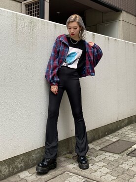 「jouetie（ジュエティ）のイージーフィットフレアパンツ（その他パンツ）」を使った、DAIAさん（レディース・165cm）の夏コーディネート