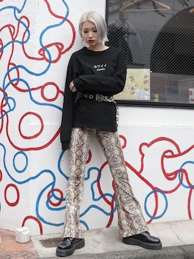 「jouetie（ジュエティ）のイージーフィットフレアパンツ（その他パンツ）」を使った、DAIAさん（レディース・165cm）の秋コーディネート