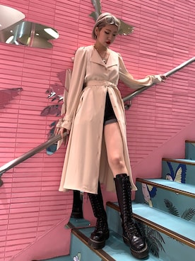 「jouetie（ジュエティ）のアイテム（その他アウター）」を使った、DAIAさん（レディース・165cm）の春コーディネート