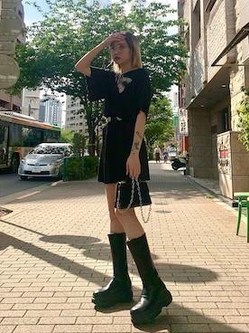 「ミニワンピ」｜DAIAさん（レディース・166cm）の春コーディネート