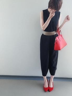 「ラフスタイル」｜「アイテム（つなぎ/オールインワン）」を使った、sachikoさん（レディース・168cm）の夏コーディネート