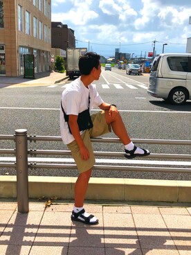 「Pyrenex（ピレネックス）のアイテム（バッグ）」を使った、やたる。さん（メンズ・170cm）の夏コーディネート