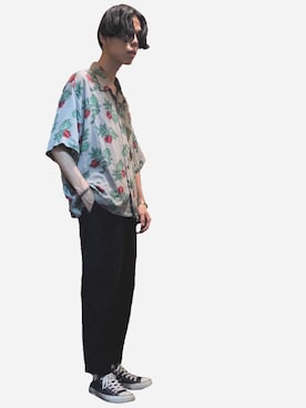 「アイテム（イヤリング）」を使った、ケイさん（メンズ・171cm・20代）の秋コーディネート