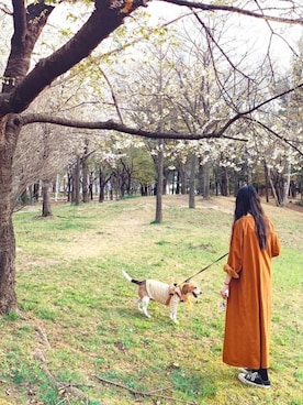 Hannah🐿さん（レディース・157cm）の春コーディネート