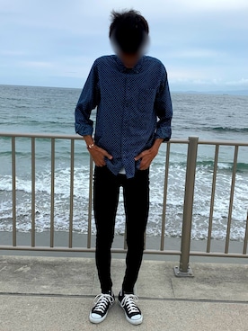 「HL（エイチエル）のアイテム」を使った、ムさん（メンズ・187cm）の夏コーディネート