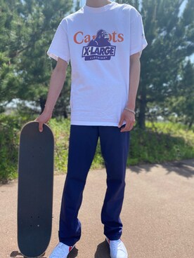 「スケボー」｜「アイテム（アクセサリー）」を使った、TPさん（メンズ・177cm）の春コーディネート