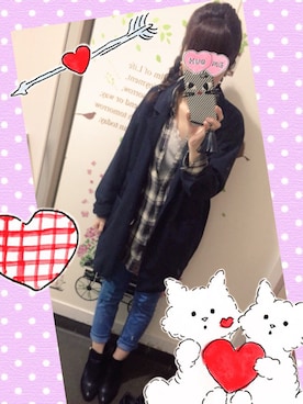 「Heather（ヘザー）のアイテム（ノーカラージャケット）」を使った、真琴さん（レディース・149cm）の秋コーディネート