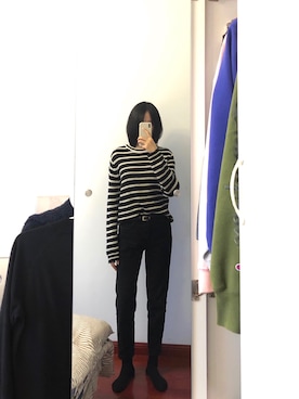 「IRO（イロ）のアイテム」を使った、VIVIDWONGさん（レディース・174cm）の冬コーディネート