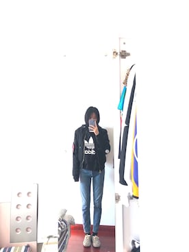 「Alpha Industries（アルファインダストリーズ）のアイテム（MA-1）」を使った、VIVIDWONGさん（レディース・174cm）の冬コーディネート