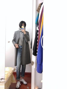 「Mo&Co.（モーアンドコー）のアイテム」を使った、VIVIDWONGさん（レディース・174cm）の冬コーディネート