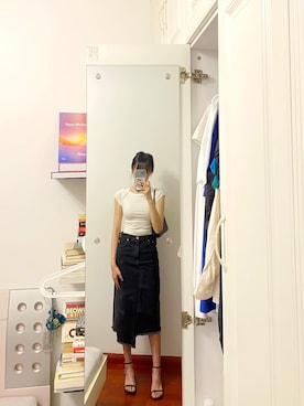「rag & bone（ラグアンドボーン）のアイテム（スカート）」を使った、VIVIDWONGさん（レディース・174cm）の夏コーディネート