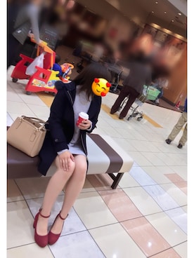 「グレーニット」｜「アイテム（その他アウター）」を使った、うし🐄さん（レディース・159cm）の冬コーディネート