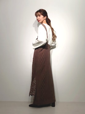 risa kawanakaさん（レディース・158cm）の冬コーディネート