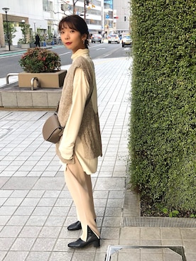 risa kawanakaさん（レディース・158cm）の冬コーディネート