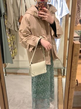 「CIAOPANIC TYPY（チャオパニックティピー）のアイテム（マウンテンパーカー）」を使った、risa kawanakaさん（レディース・158cm）の春コーディネート